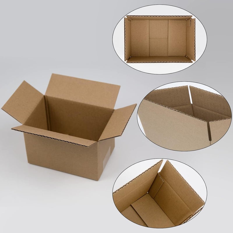 SUNLPH Shipping Boxes 6x4x4 Inches Small Corrugated Cardboard Boxes, 25 Pack - Image 3